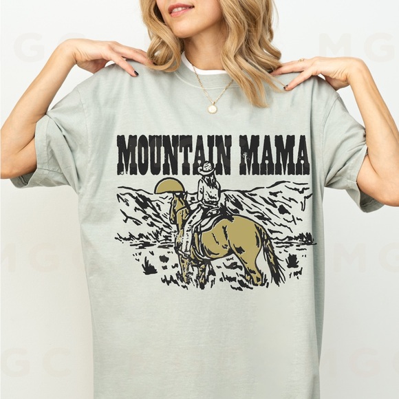 Comfort Colors Mountain Mama Cowgirl Shirt - Picture 6 of 10